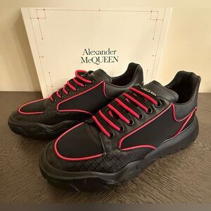 New Alexander McQueen Oversized Court Trainer 'Black Lust Red size 45 US 12